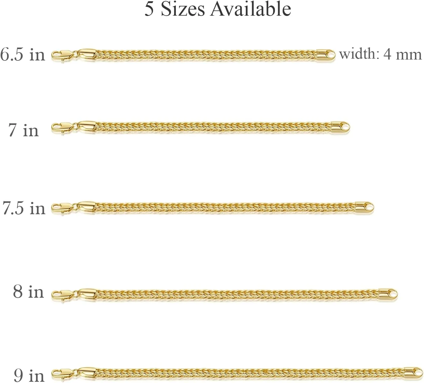 14k Gold Bracelets for Women and Men Non Tarnish Foxtail Chain Bracelet for Women Lobster Clasp Gold Jewelry Stackable Bracelets Excellent Presents 6.5in-9in
