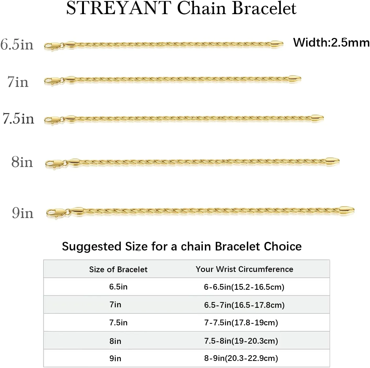 14K Gold Bracelets for Women Non Tarnish Gold Bracelets for Men Double Braided Chain Bracelet Delicate Chain Bracelet Excellent Presents (6.5/7/7.5/8/9 in)