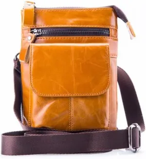 1pcs Waist Pack for Men Leather Fanny Pack Fanny Pack Leather Belt Bag Fashion Waist Packs for Leather Multi-Functional Shoulder Span Belt Phone Fanny Pack Cowhide., IDBKKCCNHUS-B0CGLVRZ2S