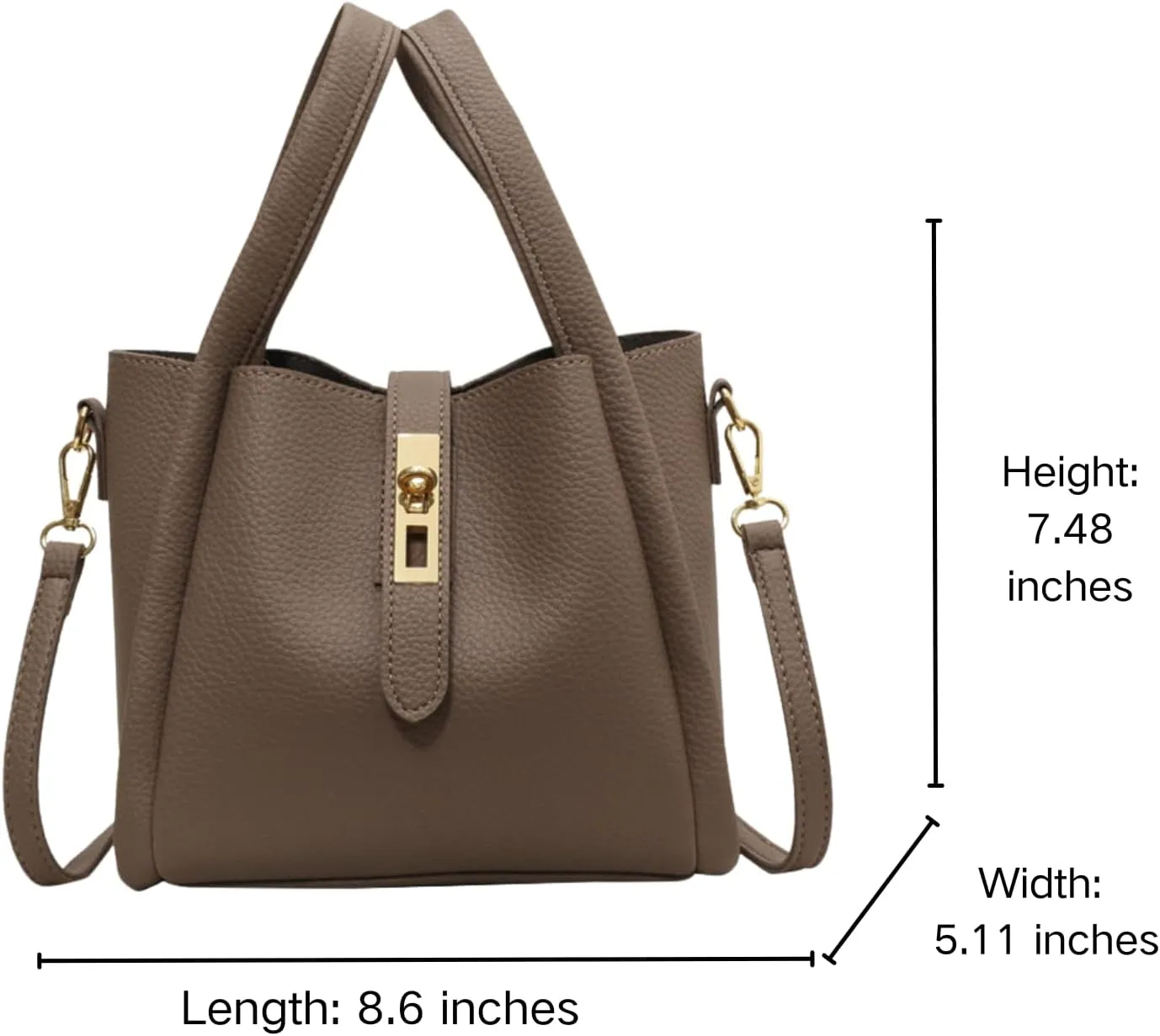 2Pcs Bucket Bags for Women PU Leather Bucket Handbag Work Bucket Tote Bag Trendy Vintage Bucket Shoulder Bag