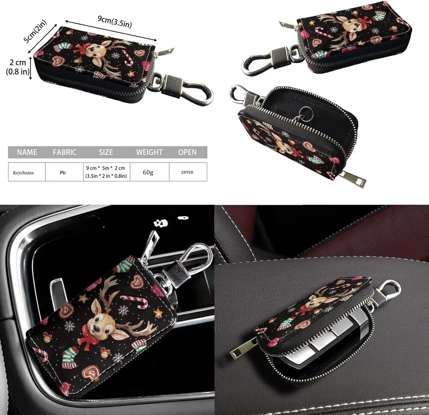 2Pcs Crossbody Bags Set Bucket Bags Tote Bag for Women Car Key Fob Protector Large Capacity with Zipper