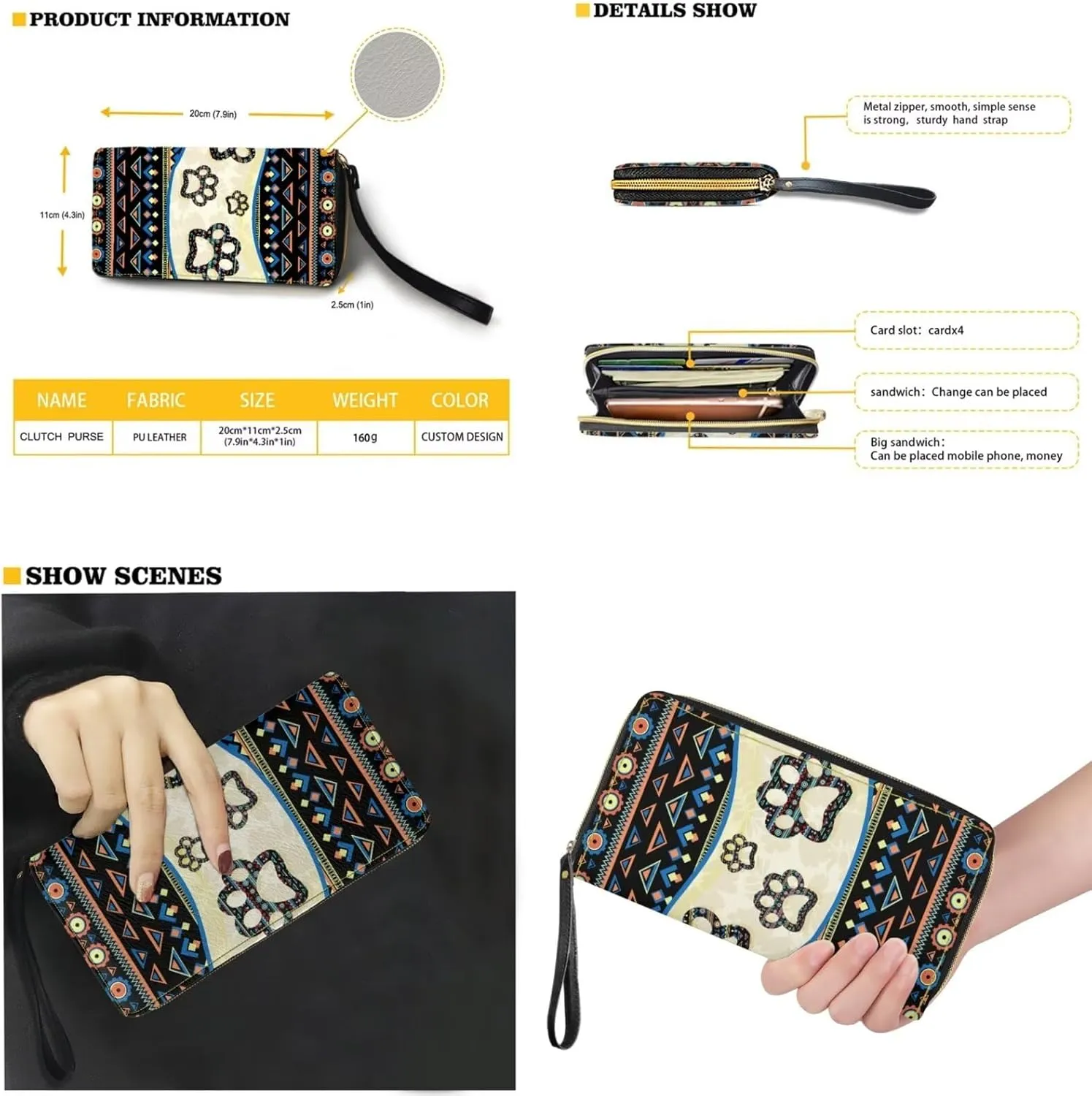 2Pcs Saddle Bags Set Bucket Bags Tote Bag for Women Wear-resistant Wristlet Wallets Large Capacity with Zipper