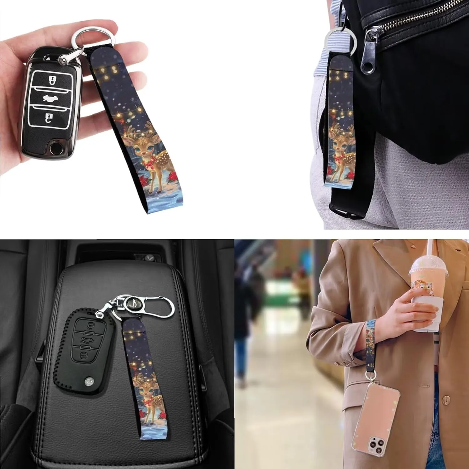 3Pcs Crossbody Bags Set Tote Bag Crossbody Bags for Women Wristlet Wallets for Women Keychain