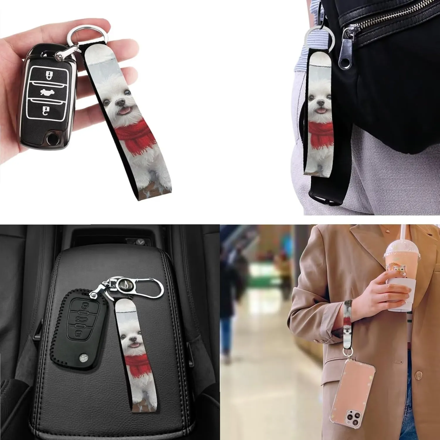 3Pcs Crossbody Bags Set Tote Bag Crossbody Bags for Women Wristlet Wallets for Women Keychain