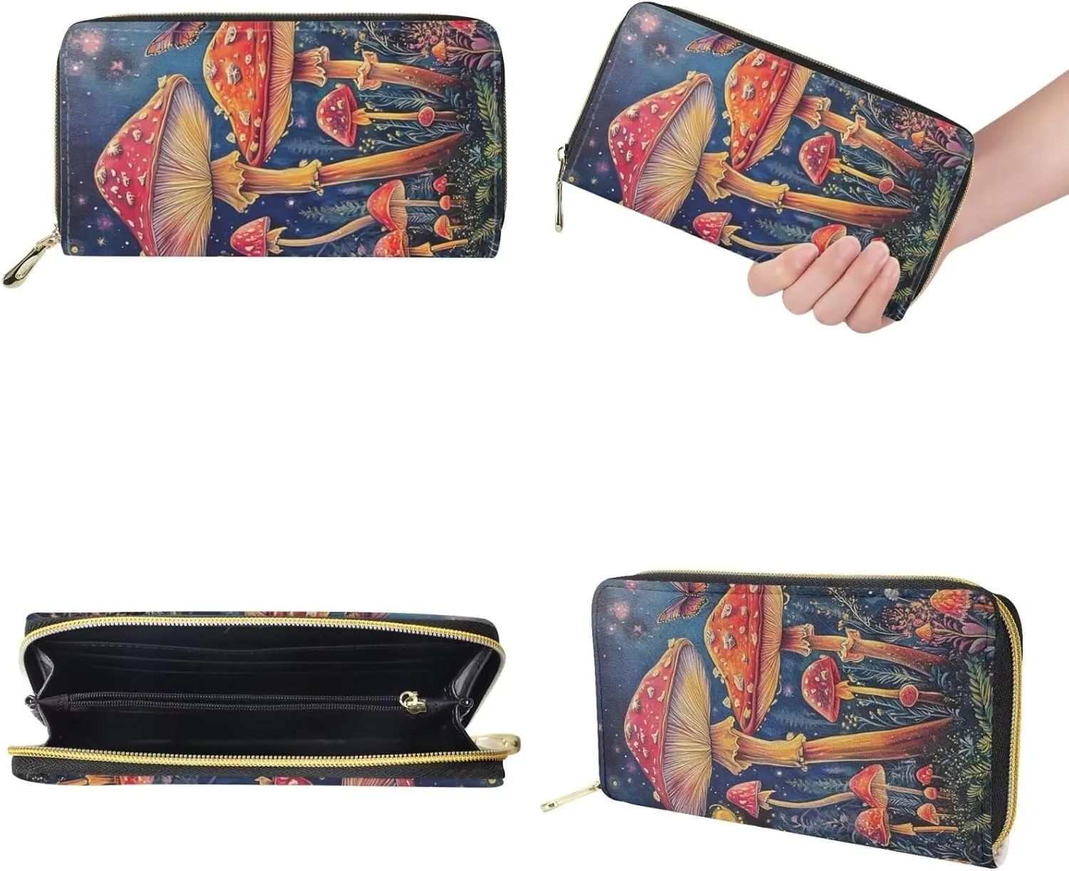 3pcs Tote Handbags Wallet and Keychain for Women Daliy Use