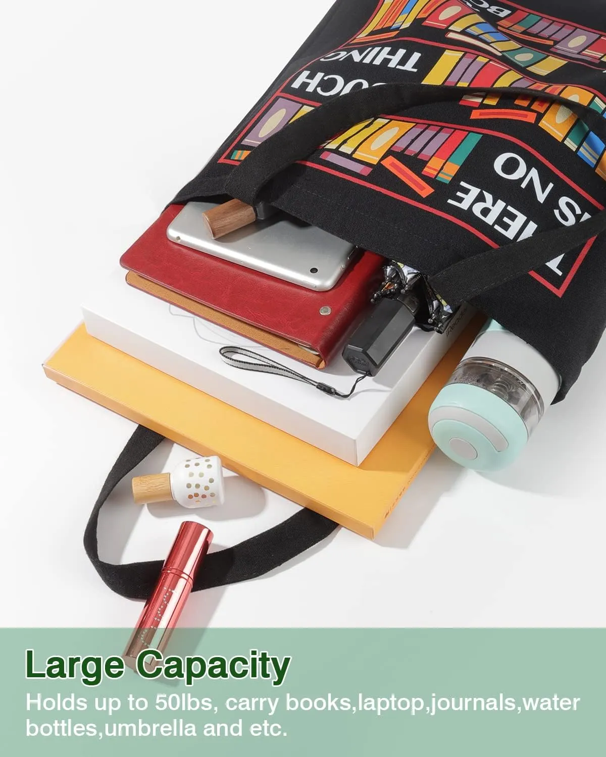 AUSVKAI Canvas Tote Bag Aesthetic for Women, Cute Reusable Cloth Cotton Bags for Shopping Beach Grocery