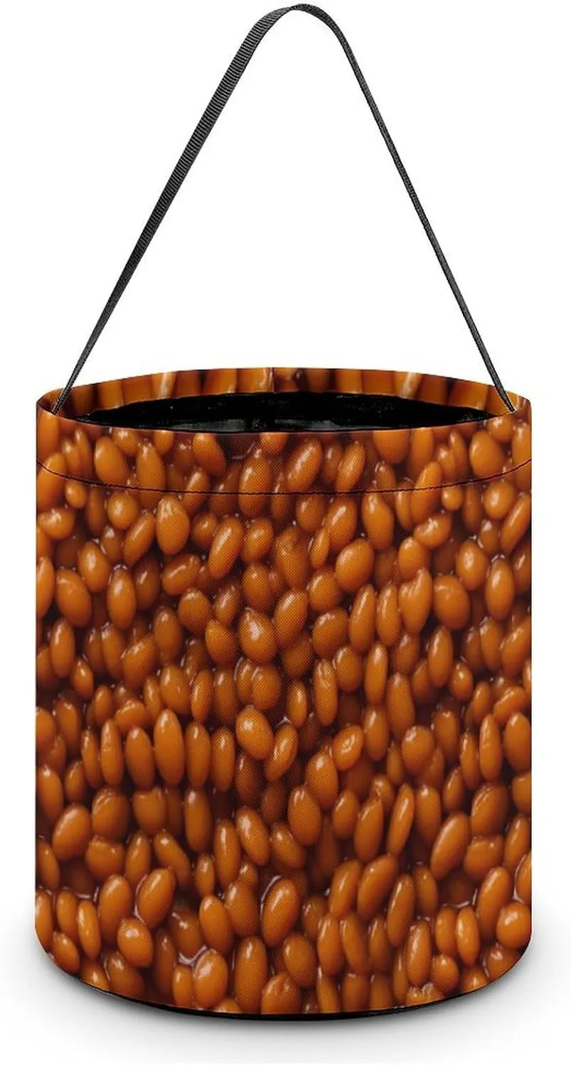 Baked Beans Funny Easter Egg Bags Trick-o-r-Treat Tote Bag Reusable Bucket Storage Basket Handbag Party Novelty
