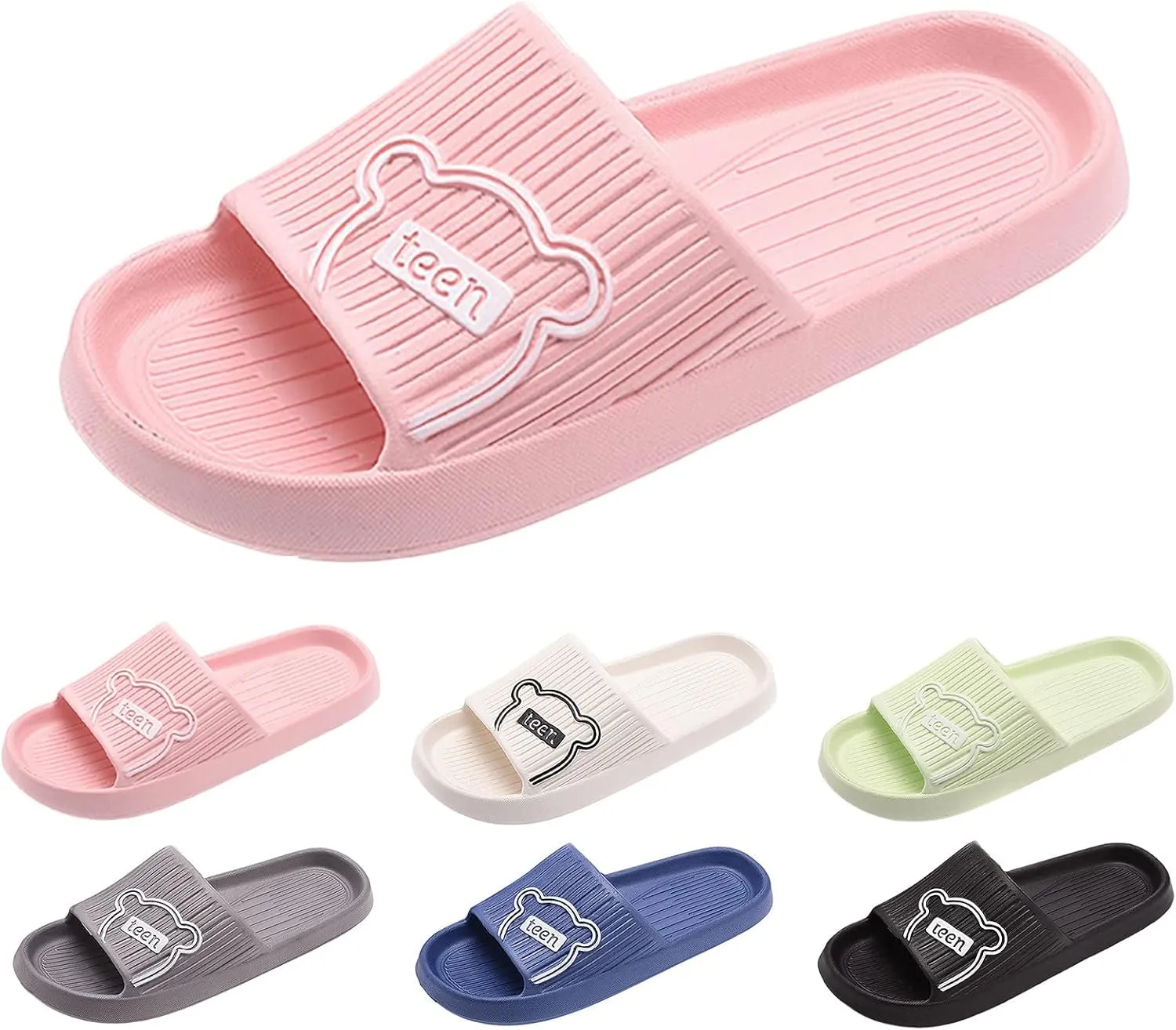 Bathroom Slippers Mens Waterproof Slippers Shower Shoes for Living Room Pool Beach Spa Public Showers