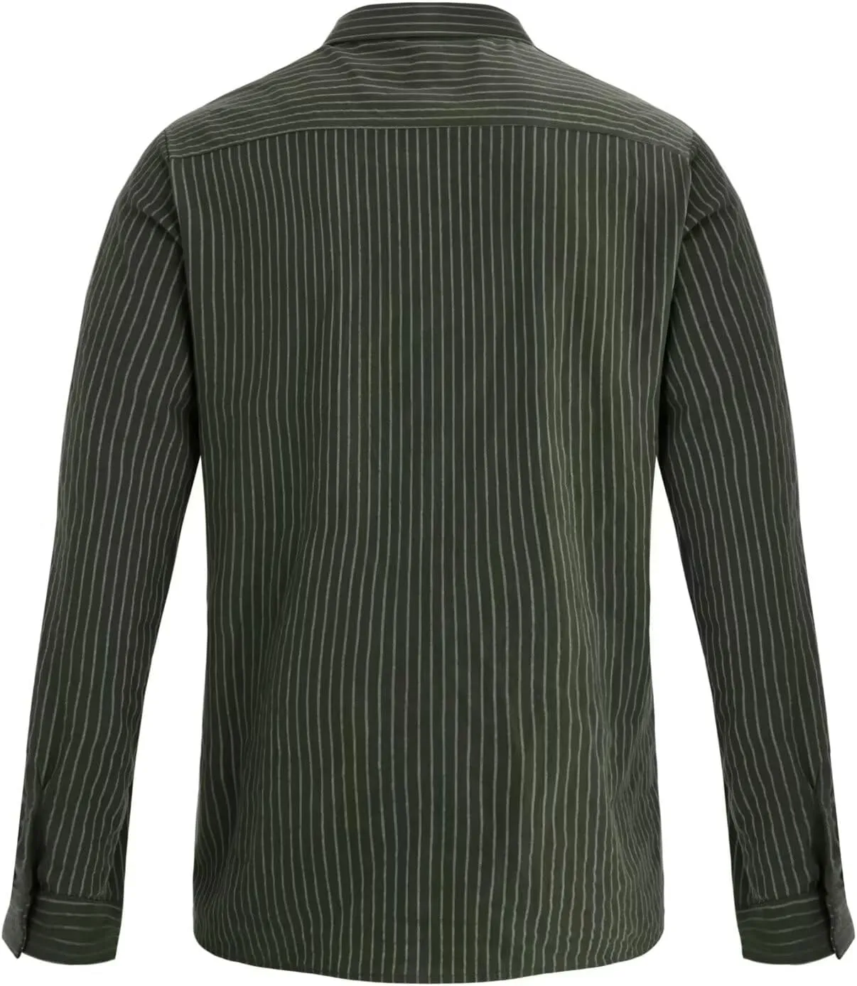 BAYAMO Men's Casual Button-Down Striped Shirts Long Sleeve Cotton Linen Shirts for Men Fashion Business Shirt
