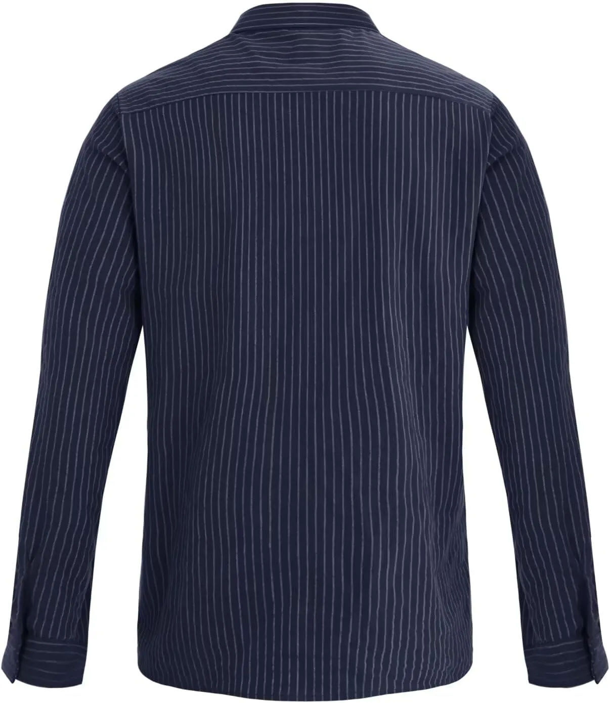 BAYAMO Men's Casual Button-Down Striped Shirts Long Sleeve Cotton Linen Shirts for Men Fashion Business Shirt