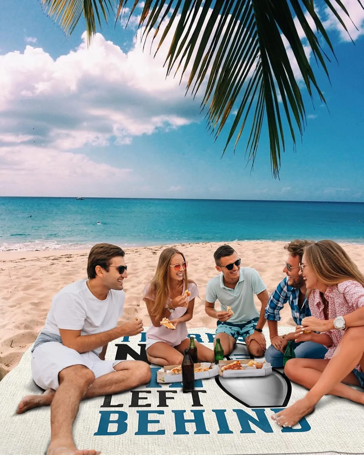 Beach Blanket, THERE'S NO PIN LEFT BEHIND Sports Bowling Ball Theme Beach Mat 95"x80" Large Picnic Blanket,Sandproof Waterproof Outdoor Beach Blankets for Travel Camping Hiking Beach Vacation