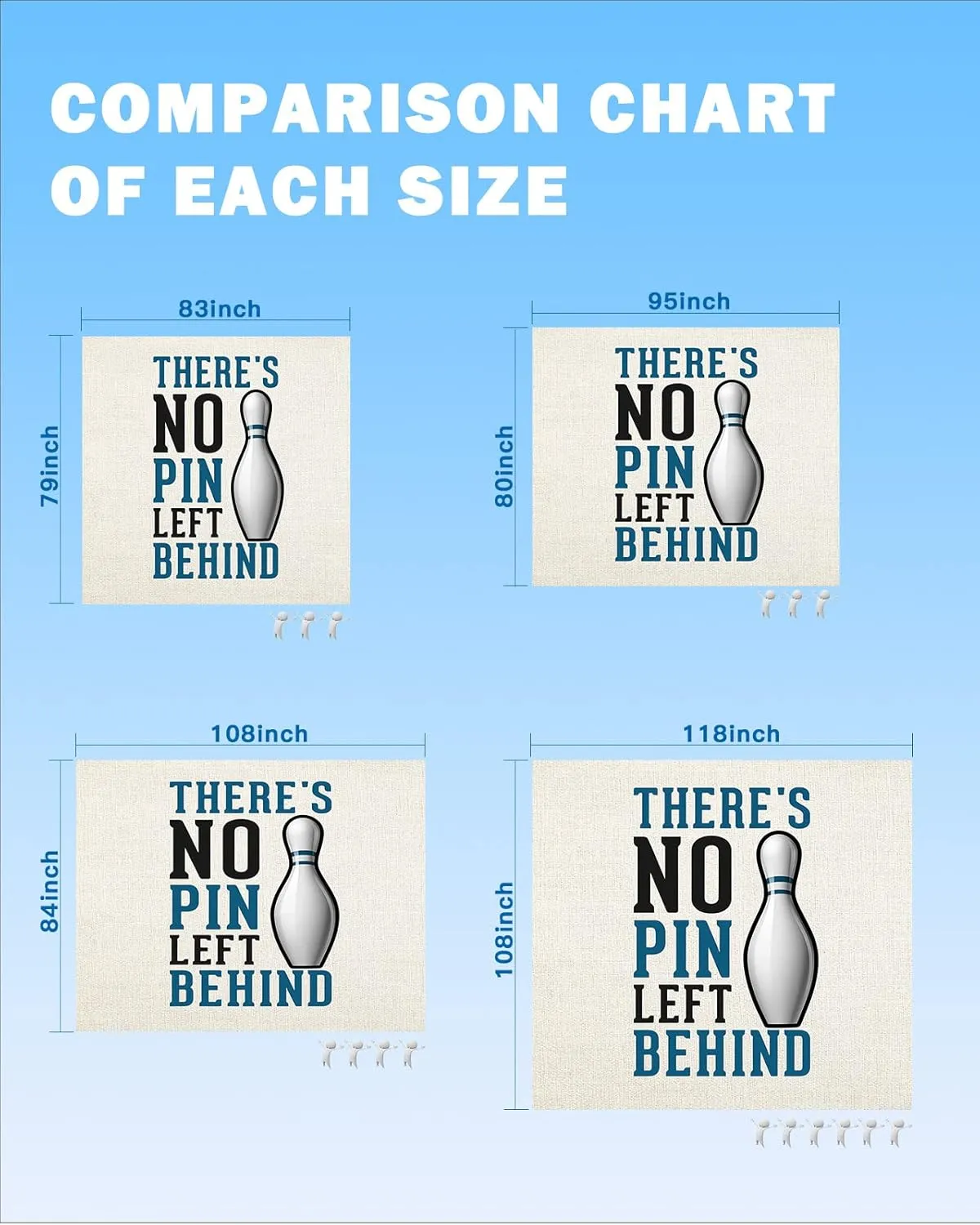 Beach Blanket, THERE'S NO PIN LEFT BEHIND Sports Bowling Ball Theme Beach Mat 95"x80" Large Picnic Blanket,Sandproof Waterproof Outdoor Beach Blankets for Travel Camping Hiking Beach Vacation