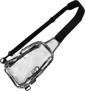 Beaupretty Clear Sling Bag Transparent Crossbody Pouch for Stadium Approved Use Versatile for Travel Shopping and Outdoor Activities Stylish and Functional Design