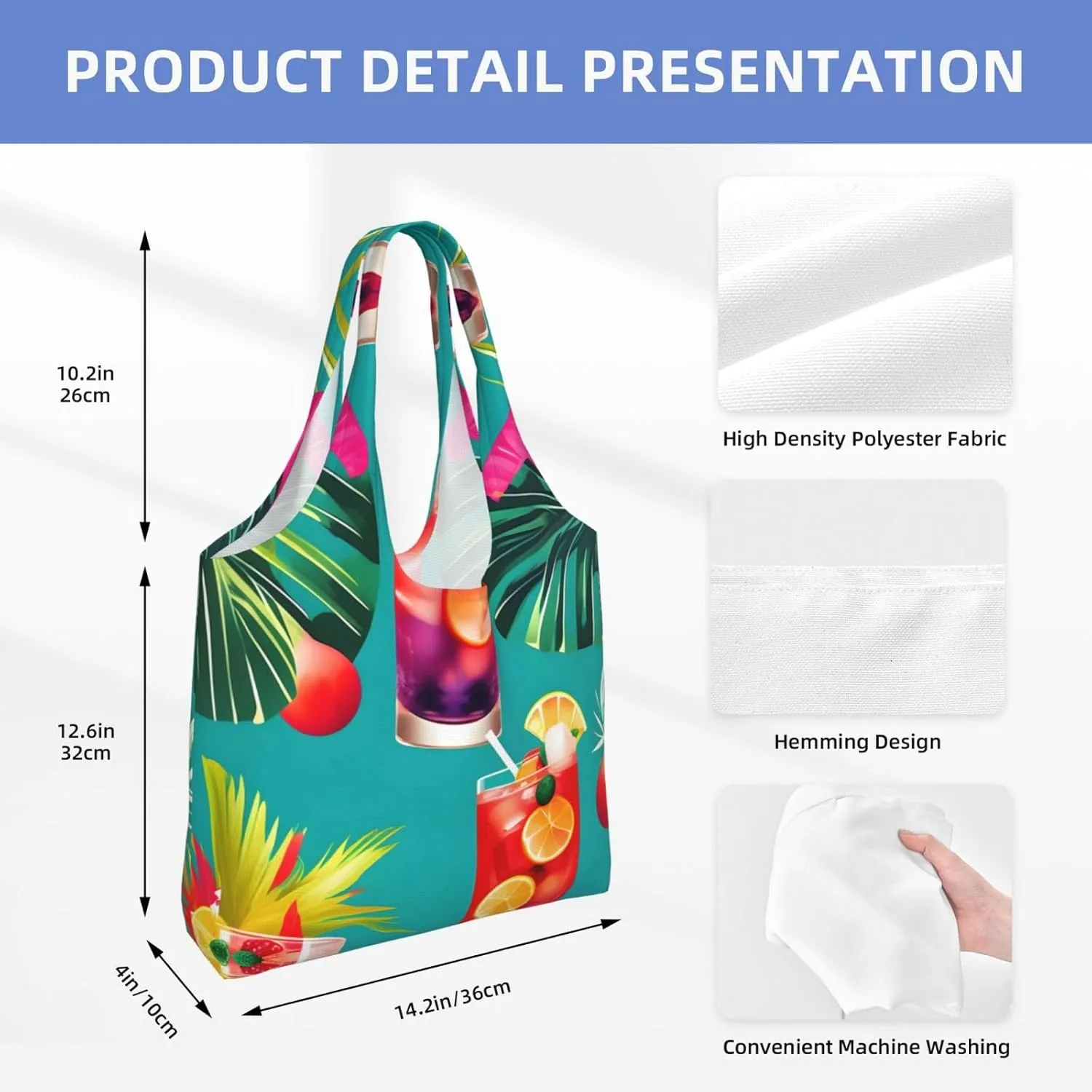 Bloom Sunflower Canvas Aesthetic Tote Bag for Women Beach Bag Shopping Bags Shoulder Bag Reusable Grocery Bags