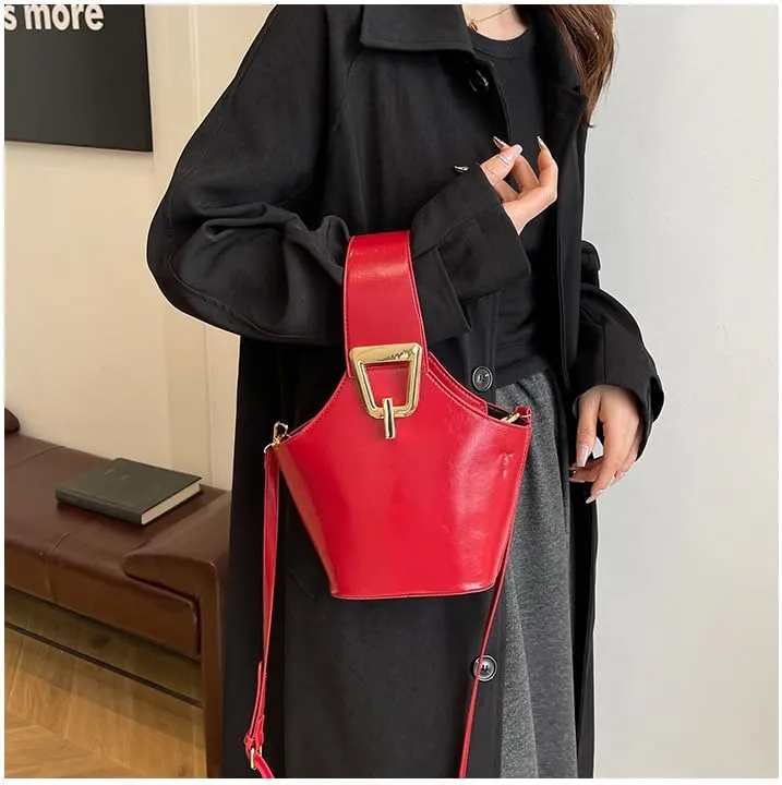 Bucket Bags for Women Top Handle Bag Cross Body Handbag Vegan Leather Shoulder Hobo Tote Bag Trendy Crossbody Purse