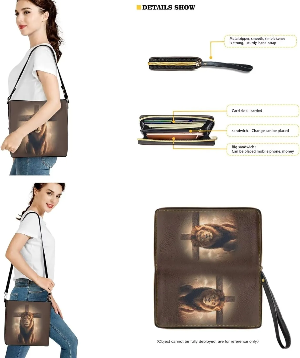 Bucket Tote Bag with Wallet Set for Women, Crossbody Leather Bucket Bags Wallet Set with Removable Strap