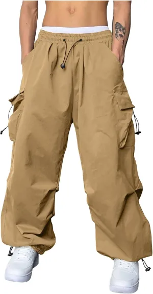 Cargo Pant for Men Casual Work Pant Elastic Waist Cotton Stretchy Track Pants with Pockets