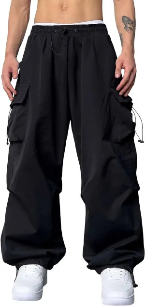 Cargo Pant for Men Casual Work Pant Elastic Waist Cotton Stretchy Track Pants with Pockets