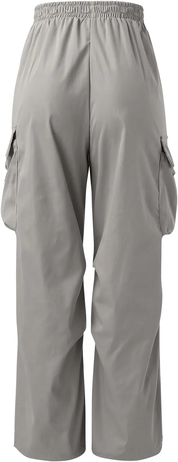 Cargo Pant for Men Elastic Waist Drawstring Men Work Pant with Pockets Casual Wide Leg Cargo Joggers