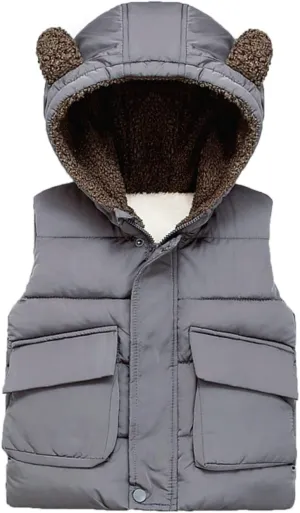 Children's Padded Coat Kids Toddler Baby Girls Boys Autumn Winter Warm Thick Ear Cotton Winter Coats for Toddler Boys