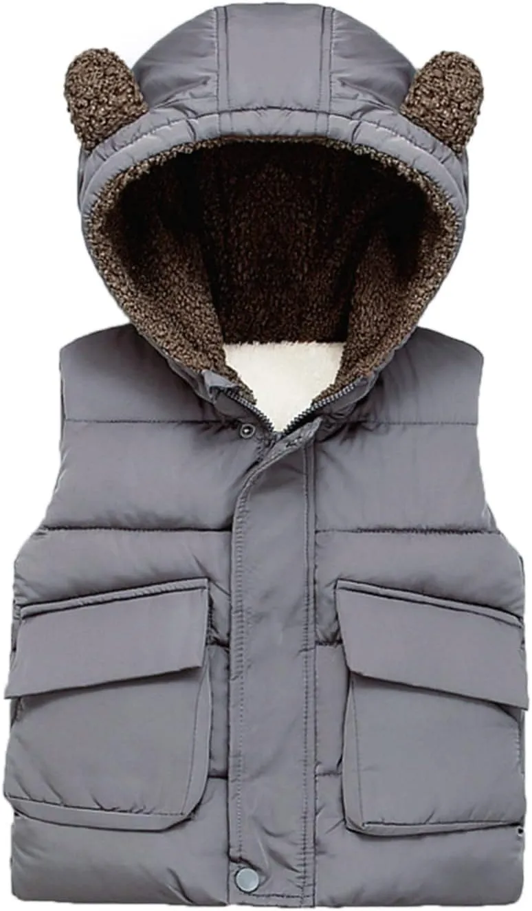 Children's Padded Coat Kids Toddler Baby Girls Boys Autumn Winter Warm Thick Ear Cotton Winter Coats for Toddler Boys
