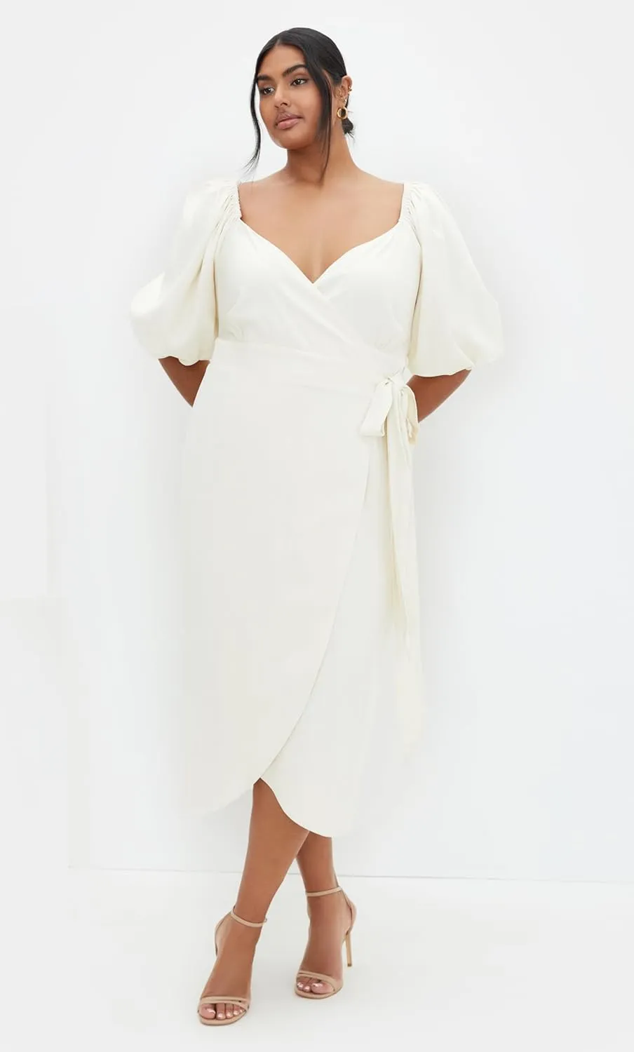 City Chic Women's Plus Size Dress - Claudine Wrap Midi