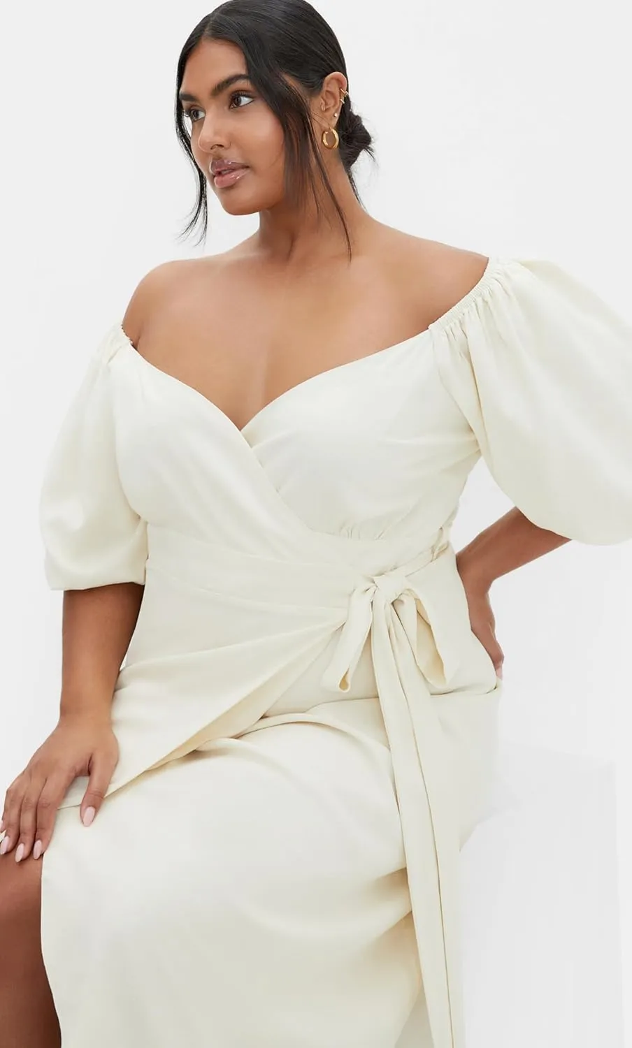 City Chic Women's Plus Size Dress - Claudine Wrap Midi