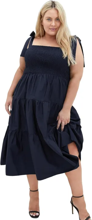 City Chic Women's Plus Size Dress - Haven Tier Midi