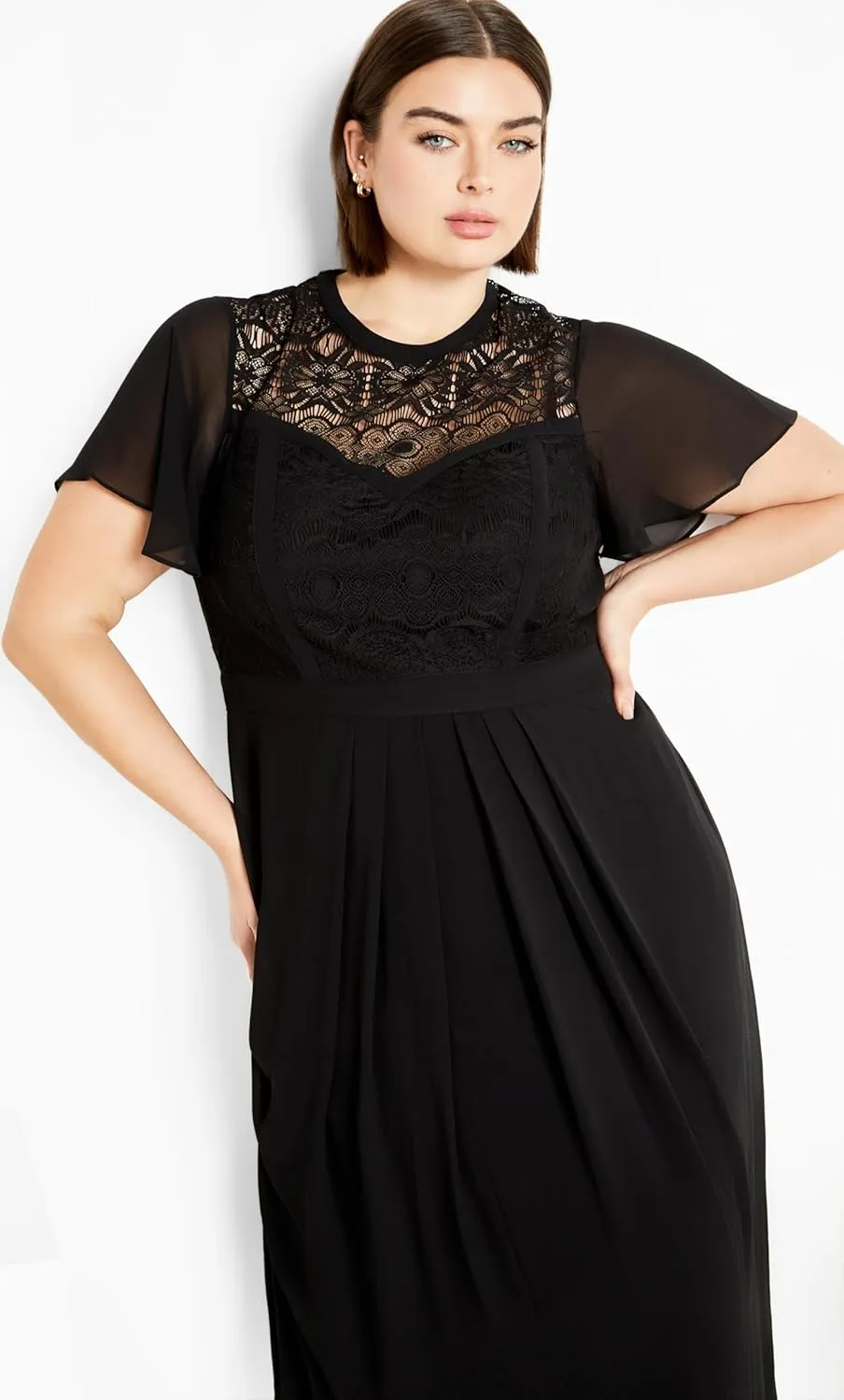 City Chic Women's Plus Size Dress Lace Niki