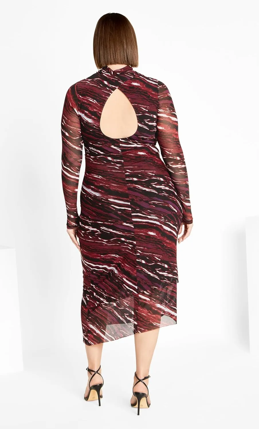 CITY CHIC Women's Plus Size Dress Mesh Miranda PRT