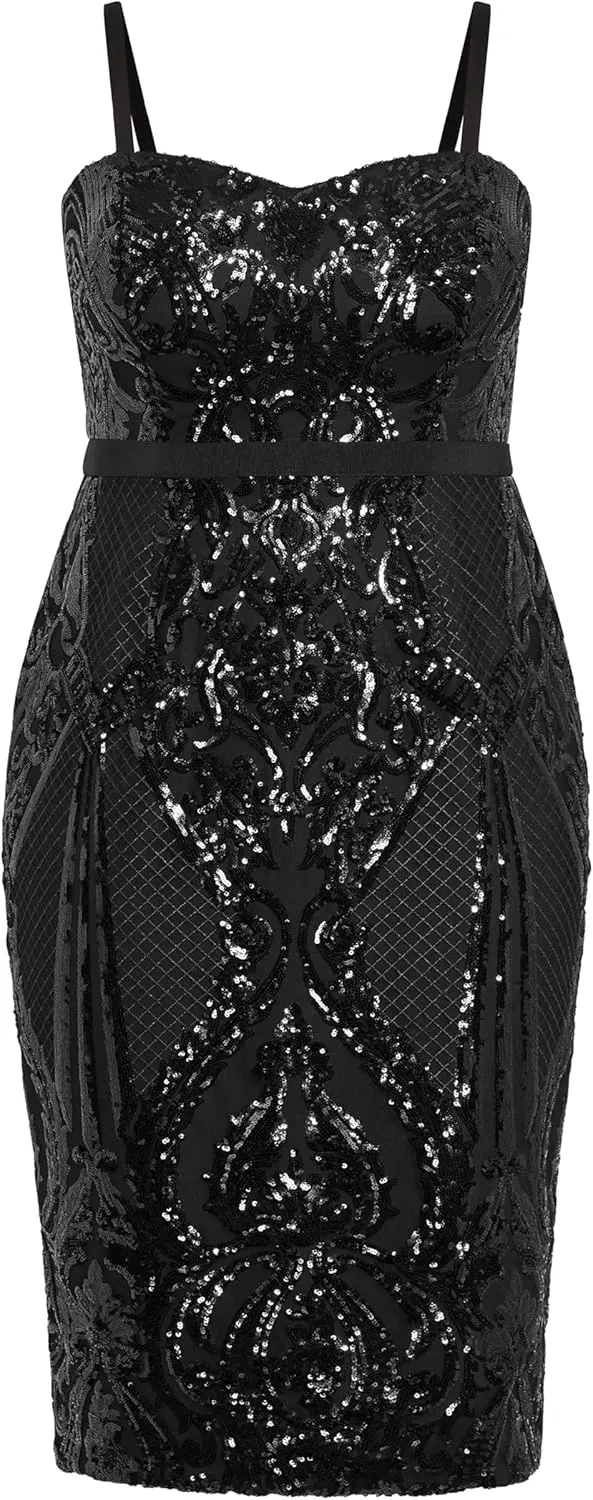 City Chic Women's Plus Size Dress Sequin Sofia Ff