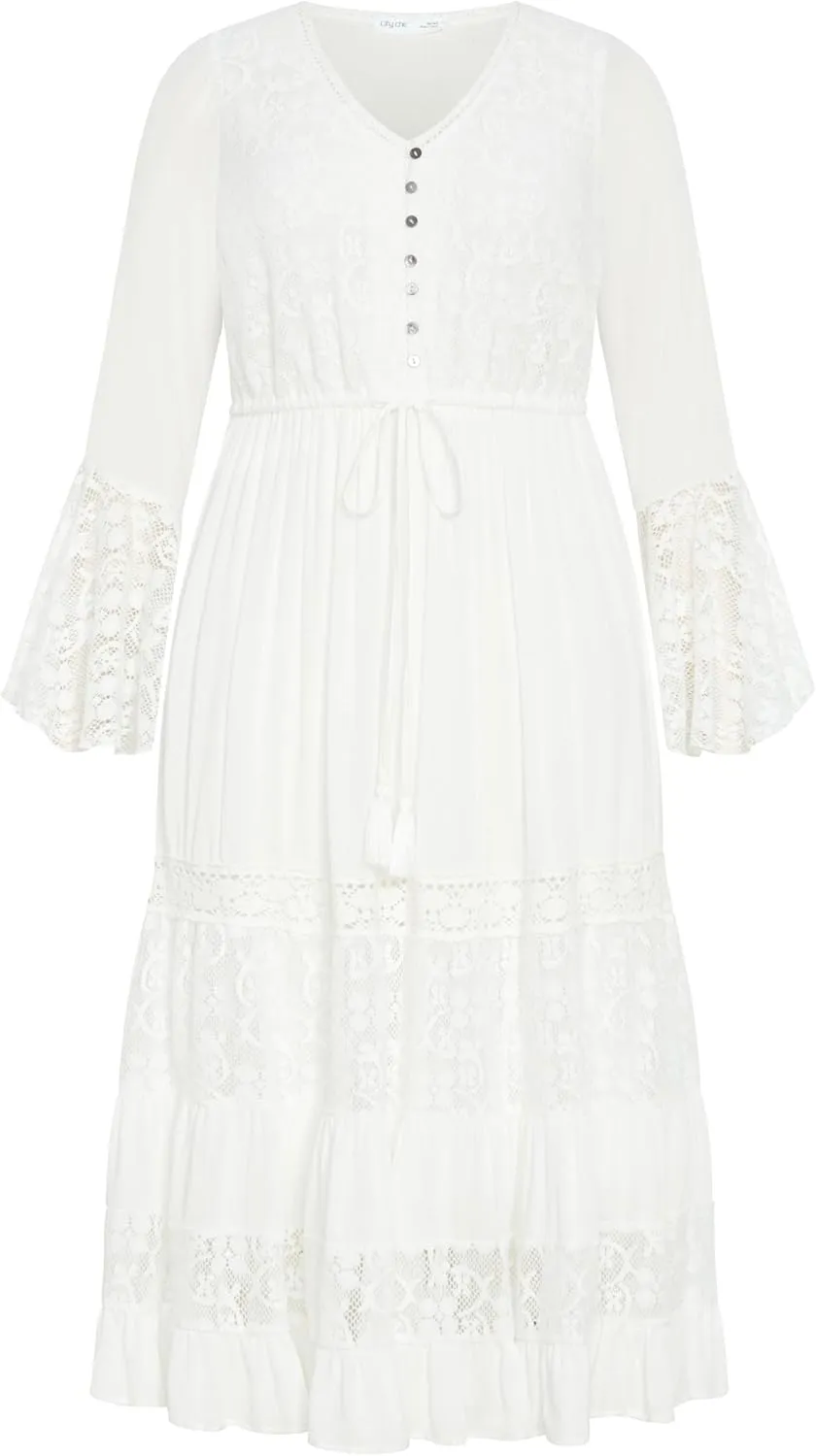 City Chic Women's Plus Size Maxi Dress - Tisha Lace