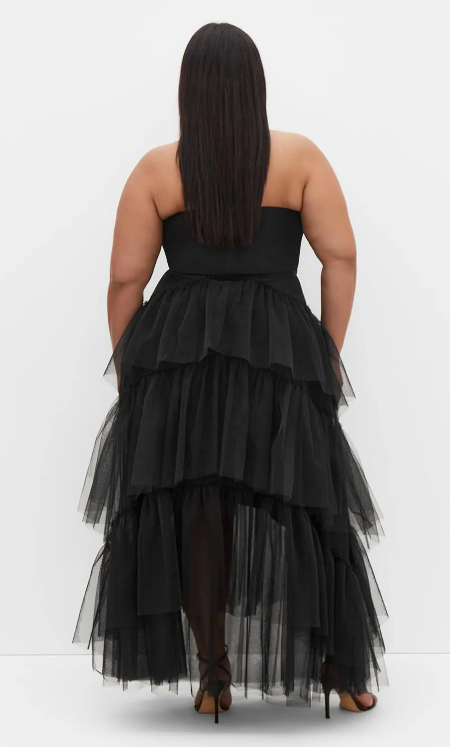 City Chic Women's Plus Size Tulle Sweetheart Maxi Dress