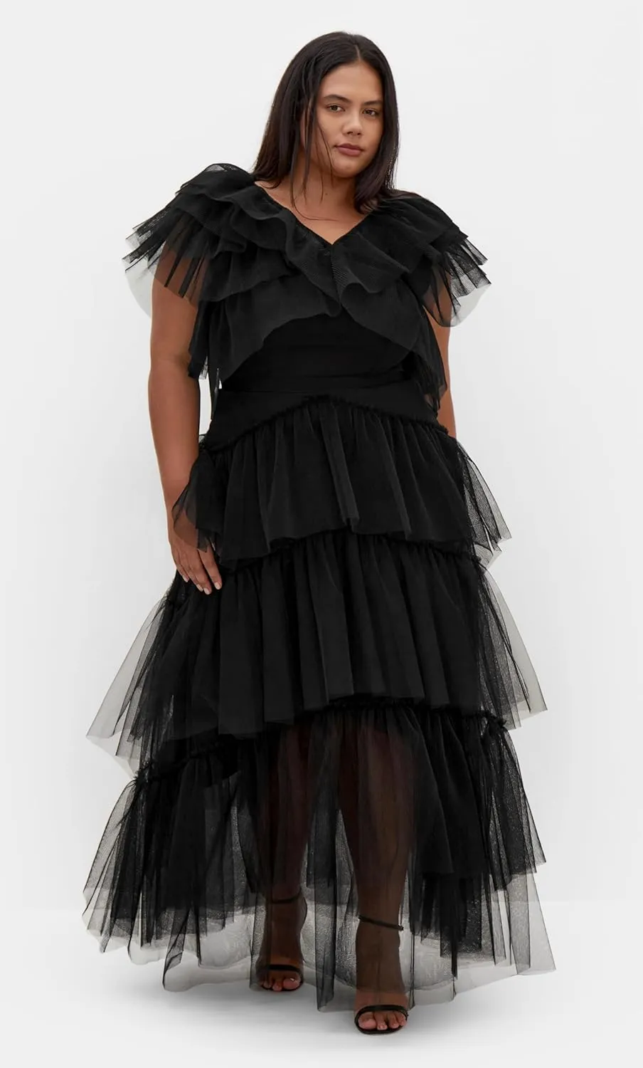 City Chic Women's Plus Size Tulle Sweetheart Maxi Dress