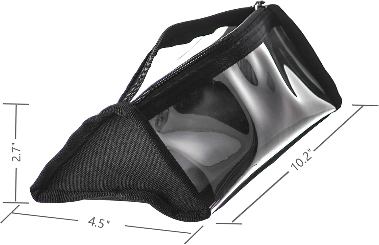 Clear Toiletry Shaving Bag 2 Pack Black Transparent Vinyl Brush Bag See Multi-Functional Travel Storage Bags for Business Trips and Daily Use Lightweight Foldable Travel Packing Organizer