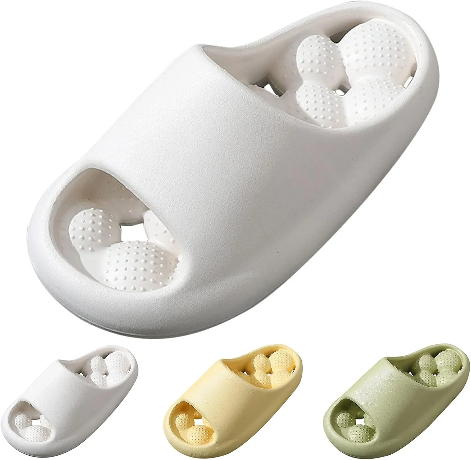 Cloud Slides Shower Shoes for Living Room Pool Beach Spa Public Showers Non Slip Summer Bathroom Indoor House Slippers with Drain Holes