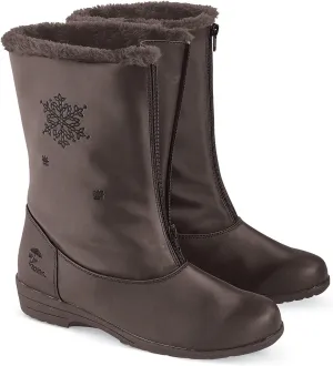 Collections Etc Totes Snowflake Wide Width Winter Boots with Zip Front