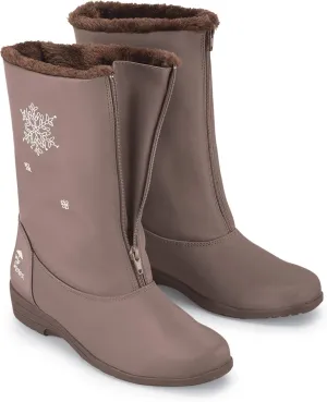 Collections Etc Totes Snowflake Wide Width Winter Boots with Zip Front