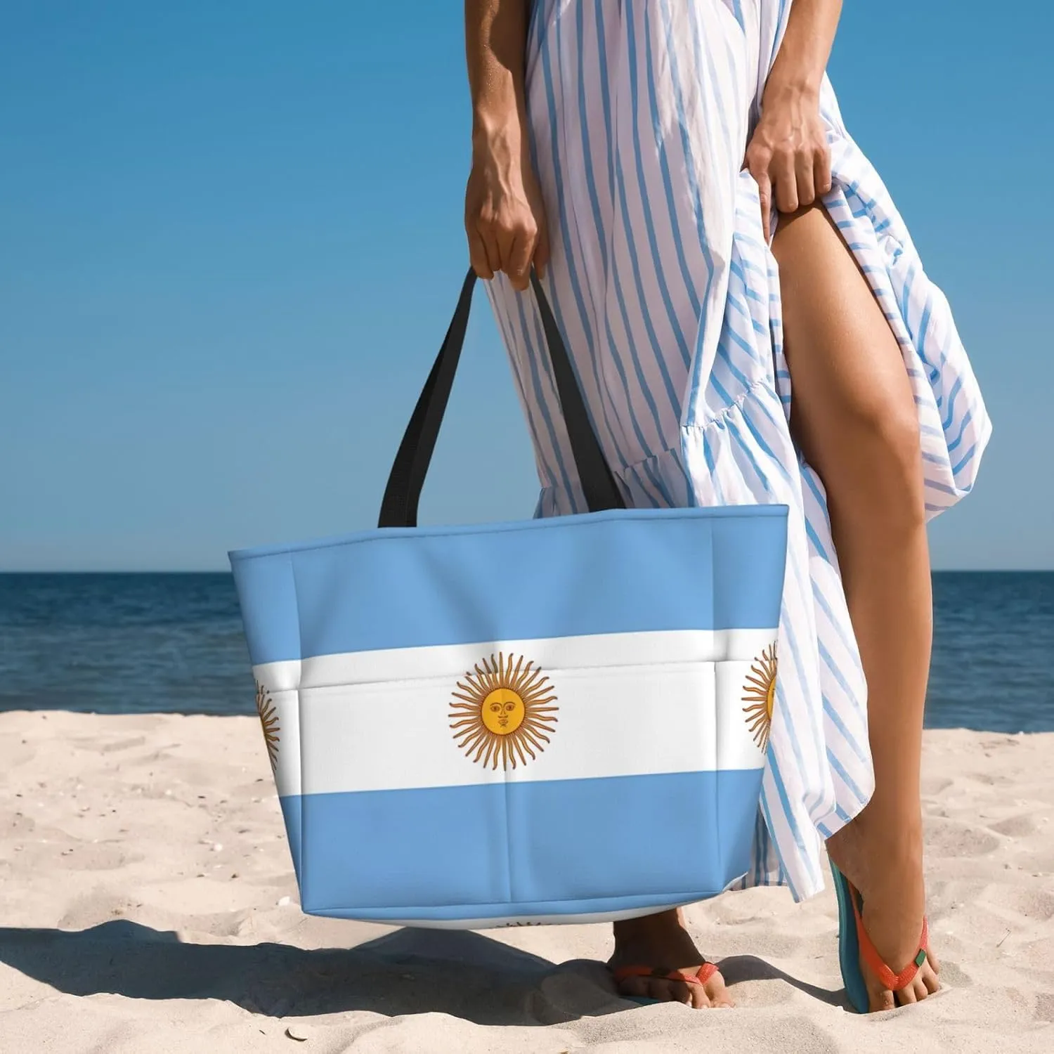 Colombia American Flag Women Large Beach Bag Travel Weekender Foldable Tote Bag for Pool Beach Vacation Gym