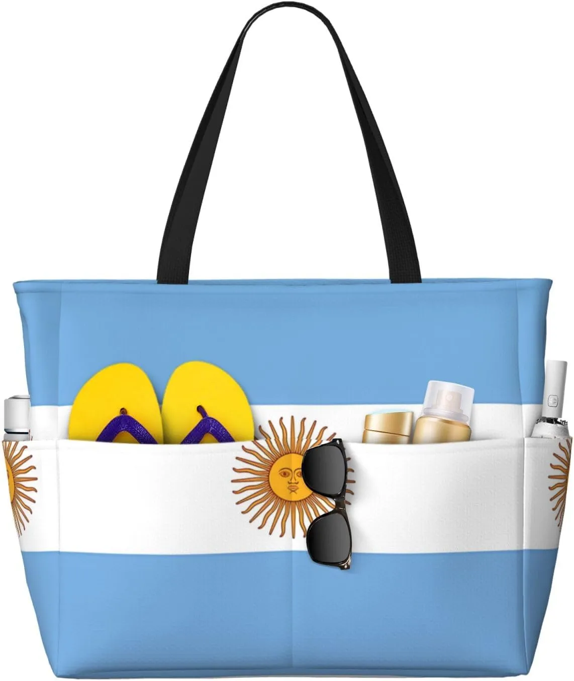Colombia American Flag Women Large Beach Bag Travel Weekender Foldable Tote Bag for Pool Beach Vacation Gym