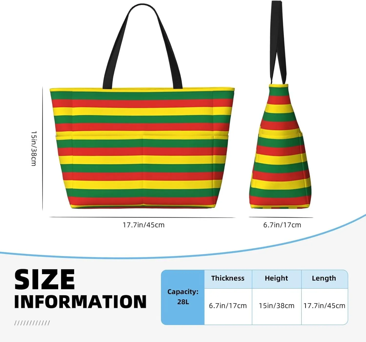 Colombia American Flag Women Large Beach Bag Travel Weekender Foldable Tote Bag for Pool Beach Vacation Gym