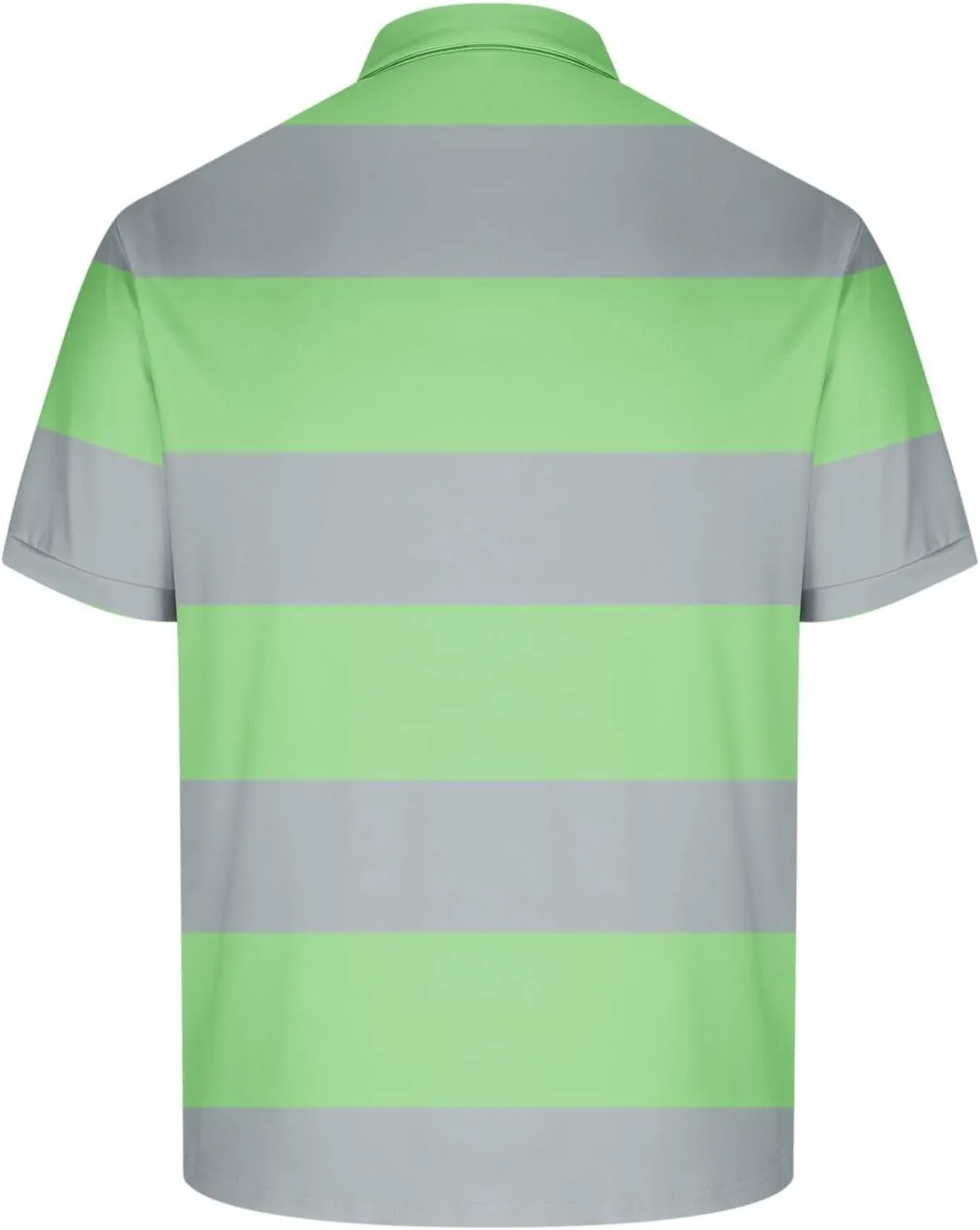 Color Block Golf Shirts for Men Short Sleeve Regular Fit Moisture Wicking Performance Casual Striped Mens Polo Shirts