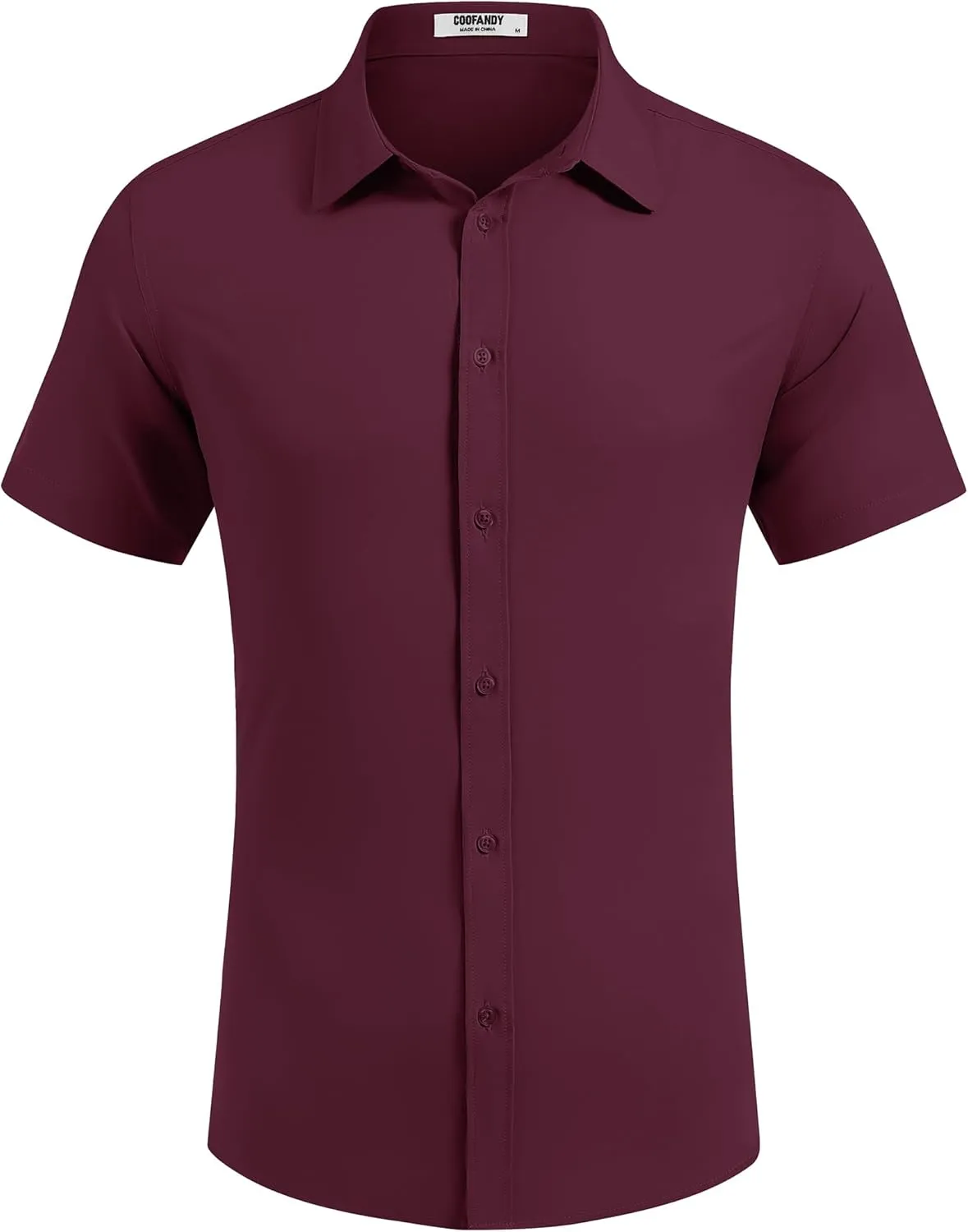 COOFANDY Mens Dress Shirts Button Down Short Sleeve Shirt Summer Shirts Business Casual Wedding Shirt