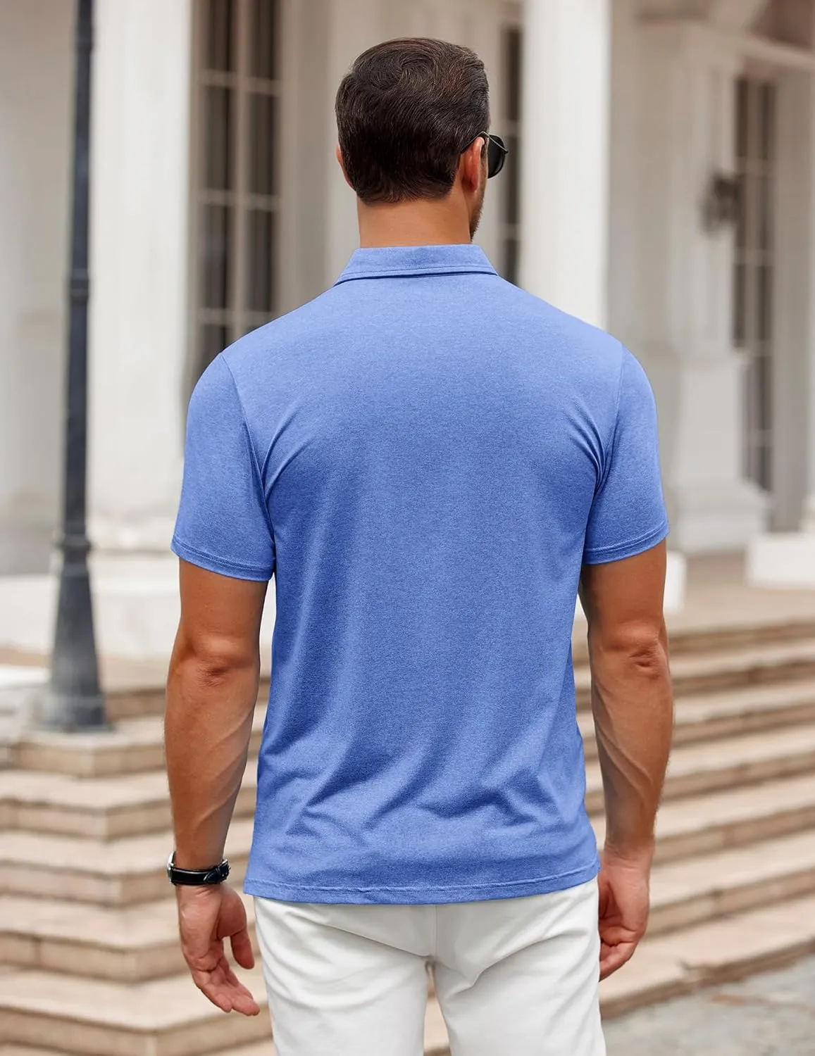 COOFANDY Men's Polo Shirt Golf Dry Fit Performance Short Sleeve Moisture Wicking Athletic Polo Collared Tennis T-Shirt