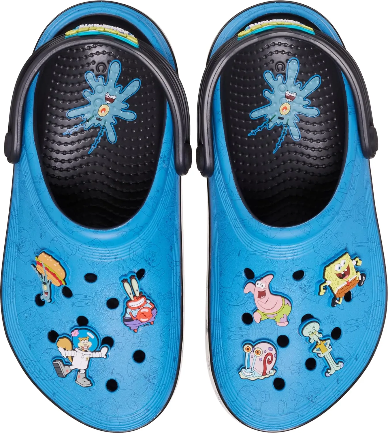 Crocs Unisex-Child Spongebob Squarepants Off Court Clogs (Little Big Kid) Multi ClgK Black