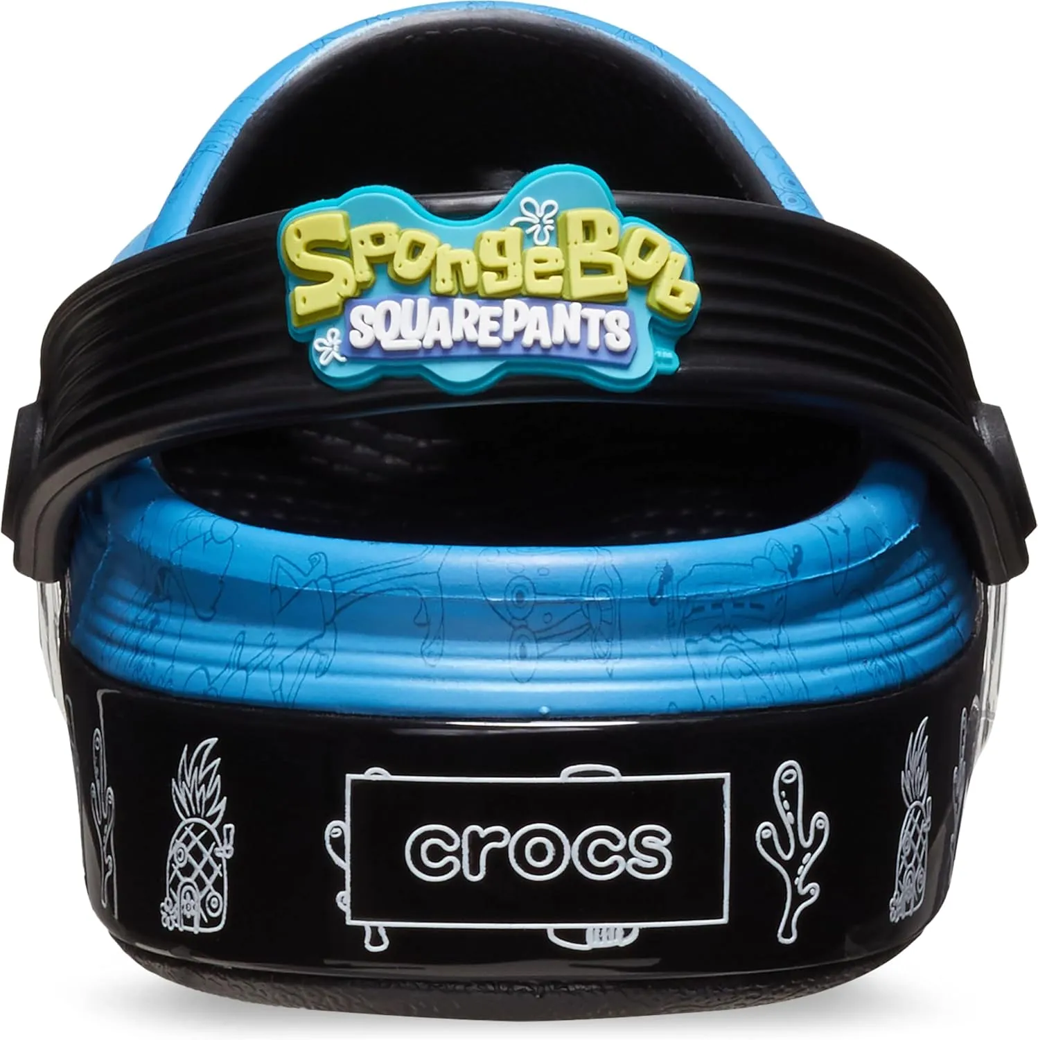 Crocs Unisex-Child Spongebob Squarepants Off Court Clogs (Little Big Kid) Multi ClgK Black