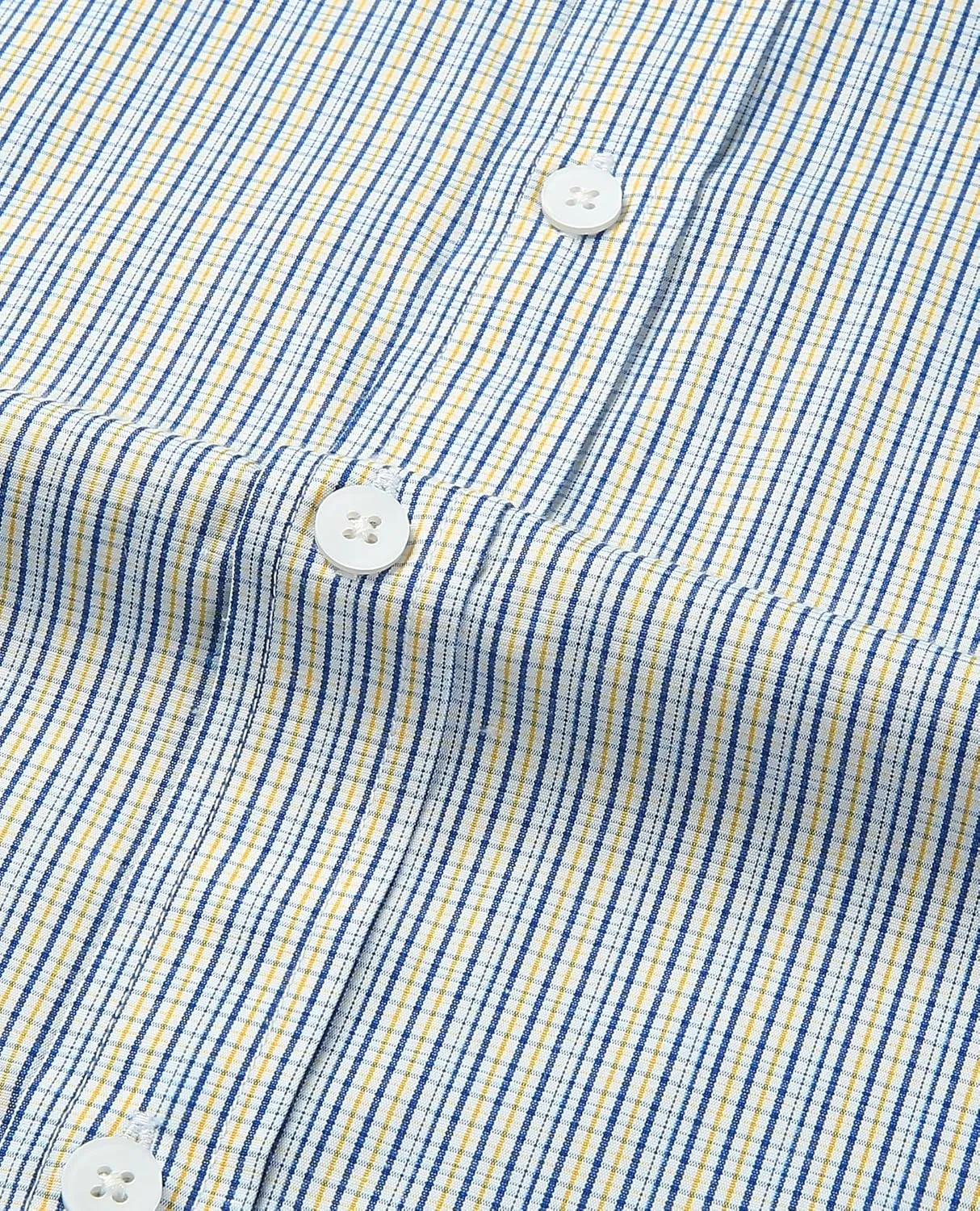 DEMEANOR Men's Button Down Shirts Plaid Dress Shirts Wrinkle Free Business Casual Long Sleeve Regular Fit Shirt