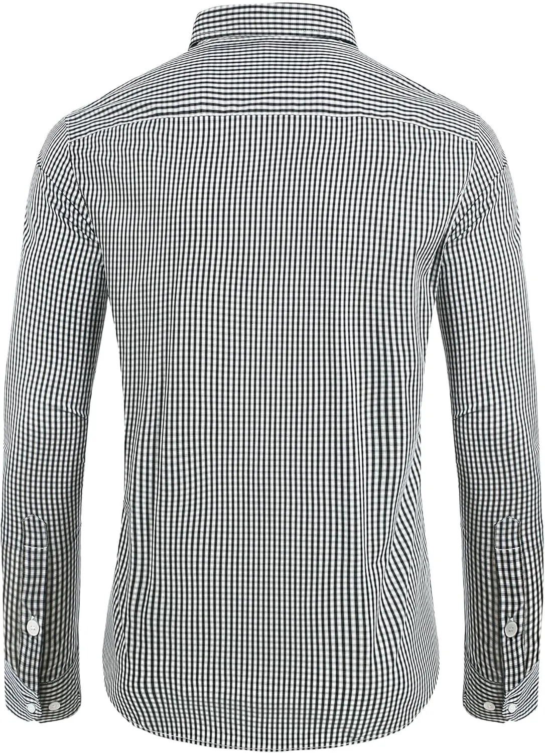 DEMEANOR Men's Button Down Shirts Plaid Dress Shirts Wrinkle Free Business Casual Long Sleeve Regular Fit Shirt