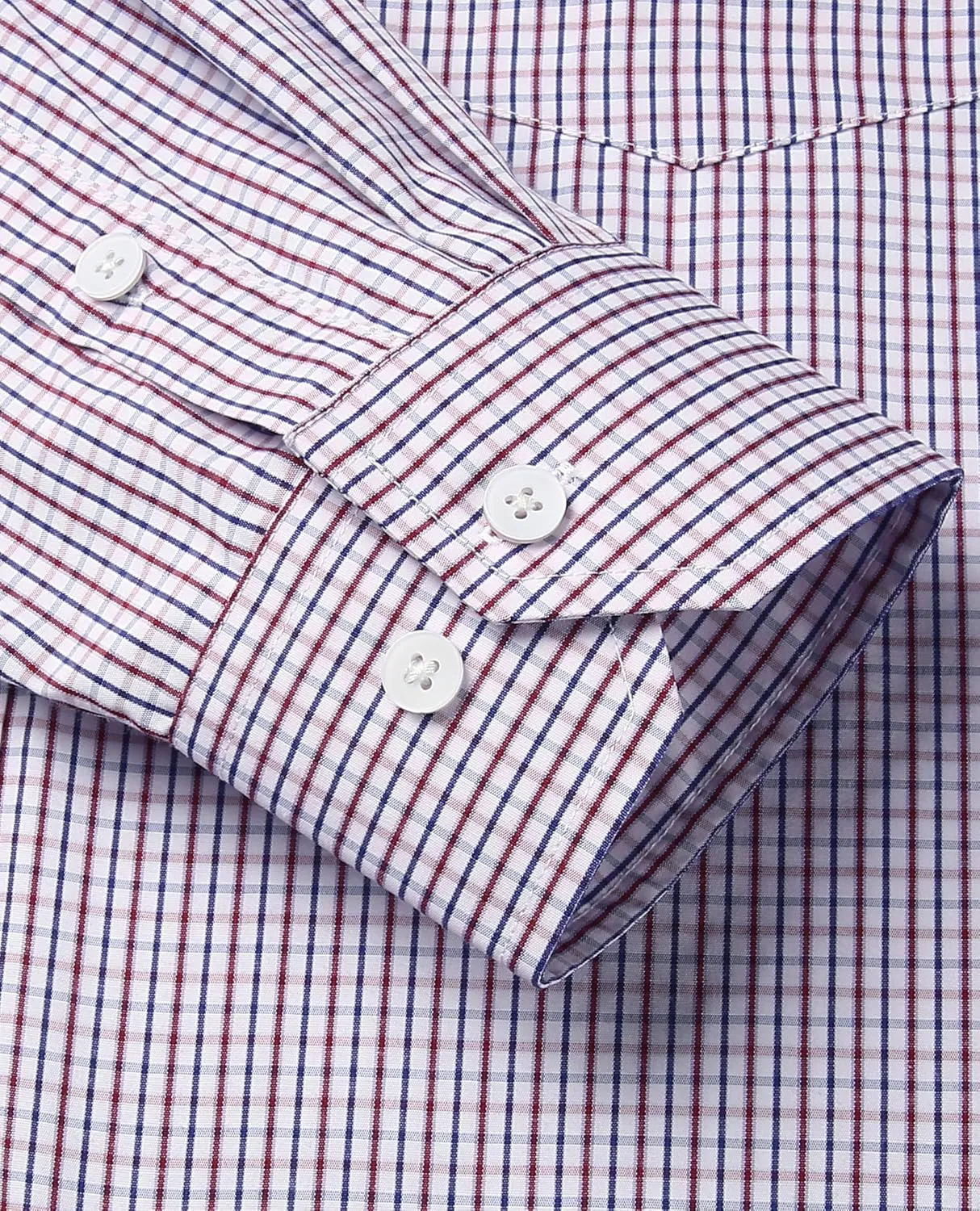 DEMEANOR Men's Button Down Shirts Plaid Dress Shirts Wrinkle Free Business Casual Long Sleeve Regular Fit Shirt