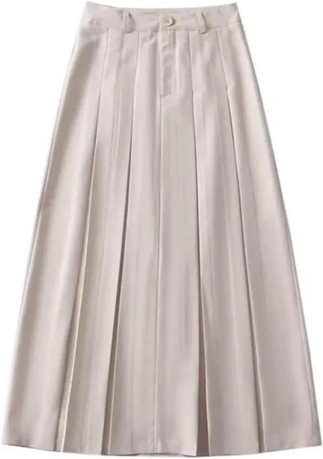 Elegant Office Lady Suit Skirts Autumn Zipper High Waisted Women Pleated Midi Skirt Female Y2K Jupe Grey-BG-XS, X-Small